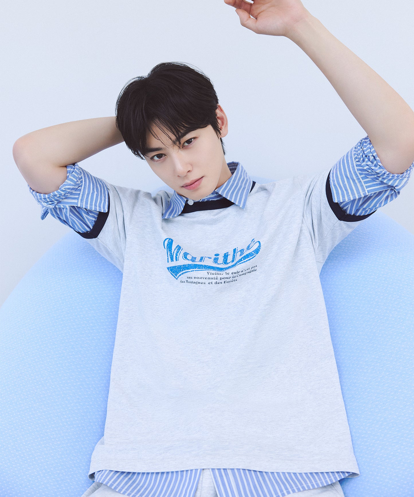 [Worn By Cha Eunwoo] Marithé Et François Girbaud Vintage Baseball Ringer Tee