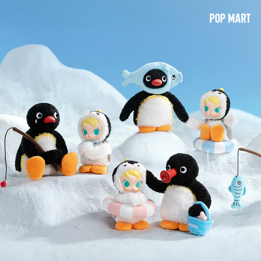 Baby Molly X Pingu Happy Fishing Series Doll Keychain