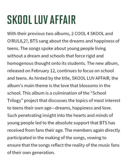 BTS 2nd Mini Album- Skool Luv Affair