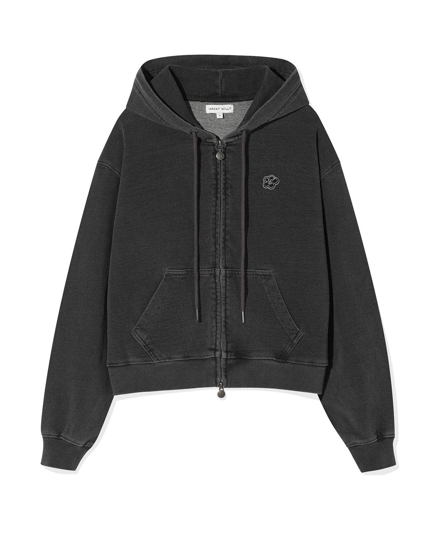 [Aespa Giselle's Wear] WACKY WILLY Women's Denim Washed Crop Hooded Zip-Up / Cargo Pants