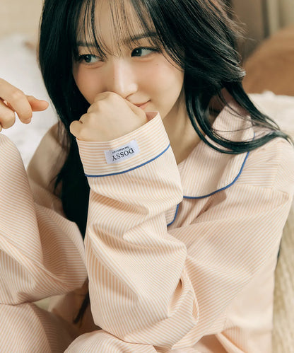 Nmixx Haewon X Dossy Silk Fit Chloe Long Sleeve Couple Pajama Set