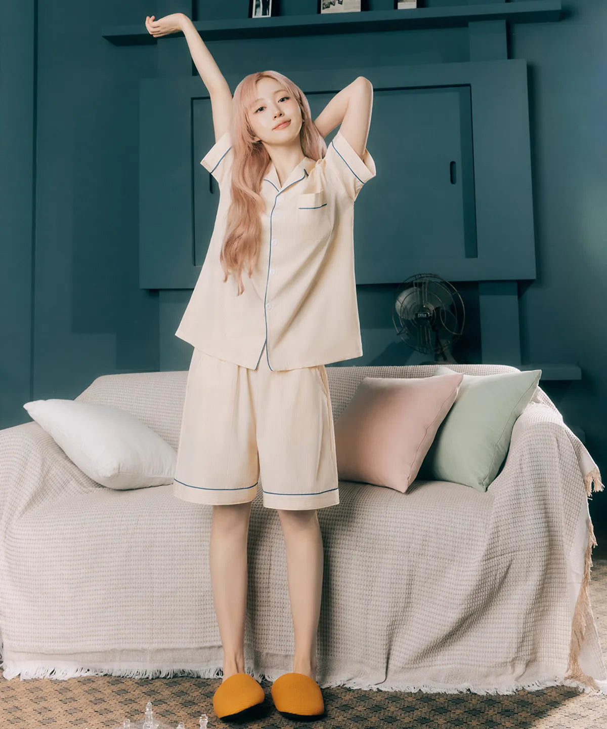 Nmixx Haewon X Dossy 26SS Silk Fit Clean Short Sleeve Couple Pajama Set