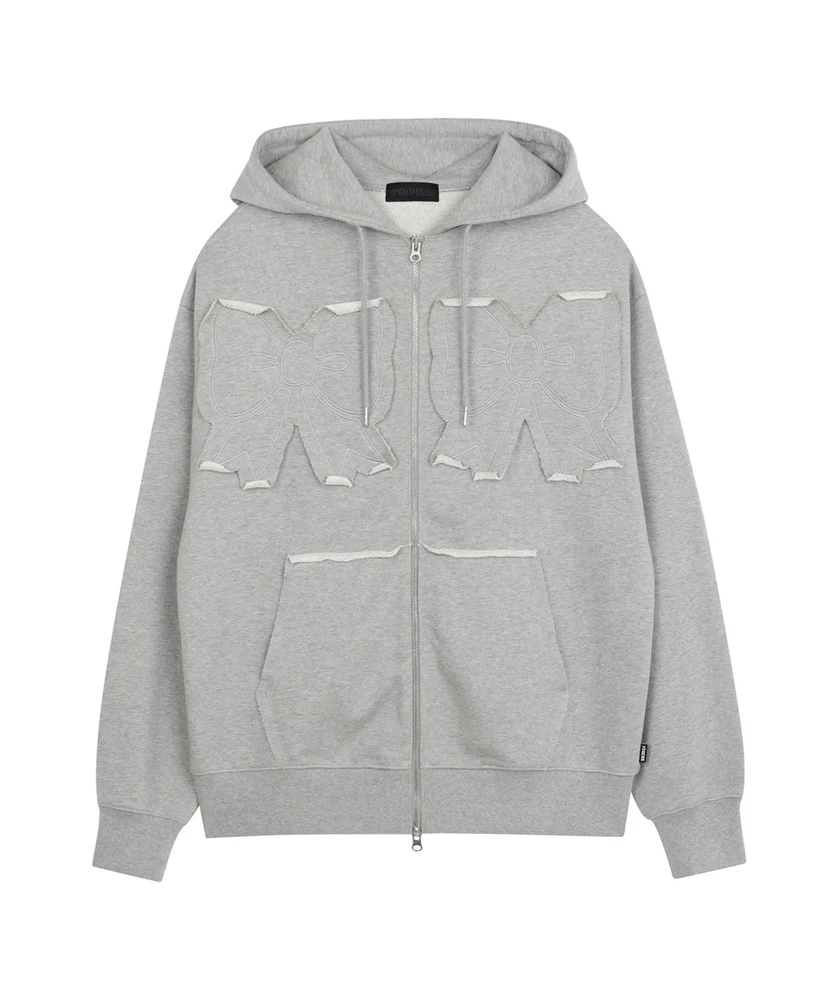 [Blackpink Jennie & Jisoo, Red Velvet Joy Worn] YOUHEE Ribbon Zip-Up Hoodie