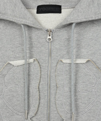 [Blackpink Jennie & Jisoo, Red Velvet Joy Worn] YOUHEE Ribbon Zip-Up Hoodie