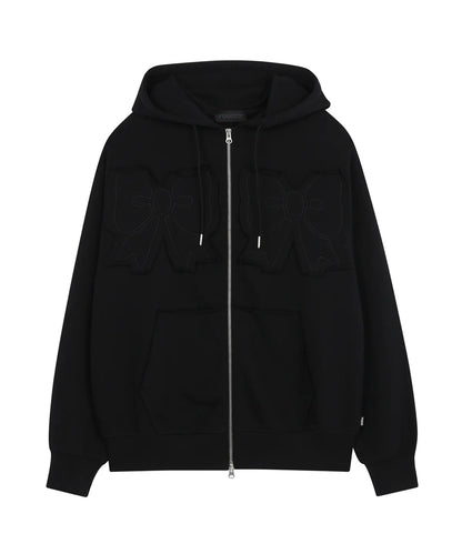 [Blackpink Jennie & Jisoo, Red Velvet Joy Worn] YOUHEE Ribbon Zip-Up Hoodie