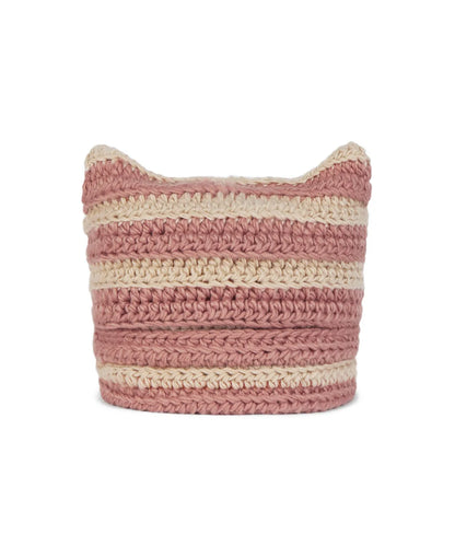 [kpop Idol Best Pick] VARZAR Square Label Striped Crochet Beanie