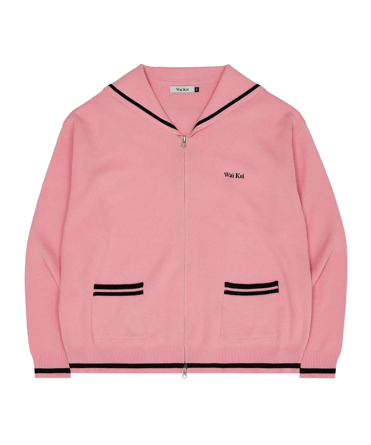 [NCT WISH Sakuya Worn] Wai Kei Marine Zip-Up Cardigan Pink