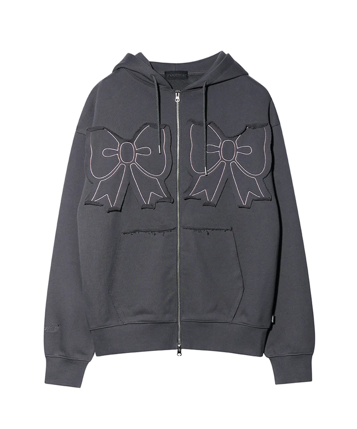 [Blackpink Jennie & Jisoo, Red Velvet Joy Worn] YOUHEE Ribbon Zip-Up Hoodie