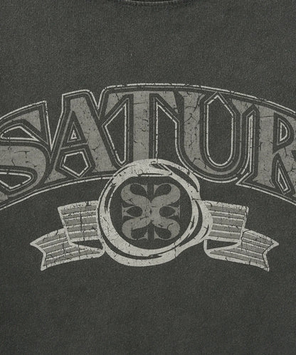 [Park Gyu-young Pick] Satur Arch Logo Pigment Washed Short Sleeve T-Shirt