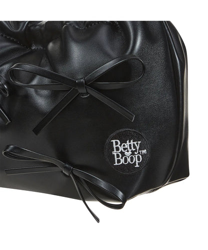 ULKIN CANVAS Betty Boop Ribbon Chain Bucket Bag