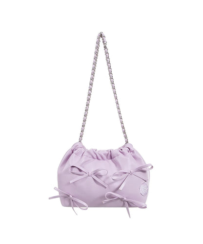 ULKIN CANVAS Betty Boop Ribbon Chain Bucket Bag