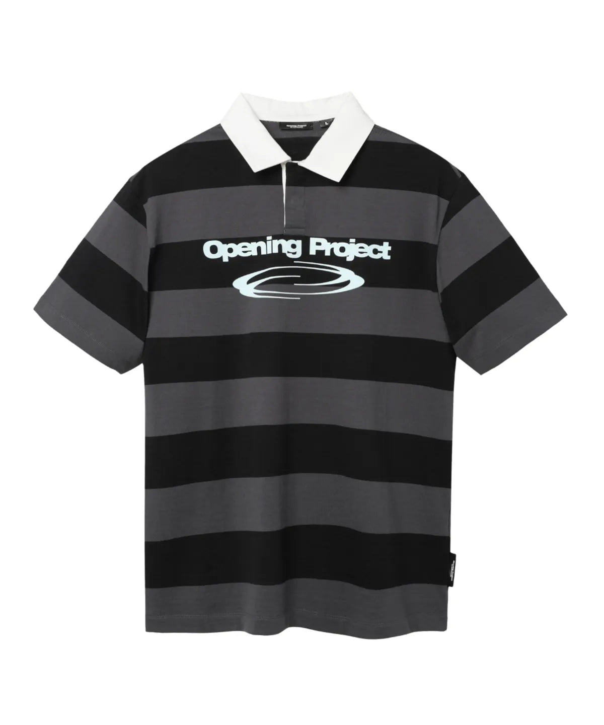 [Ive Rei Pick] Opening Project Identity Stripe Collar Half T Shirt