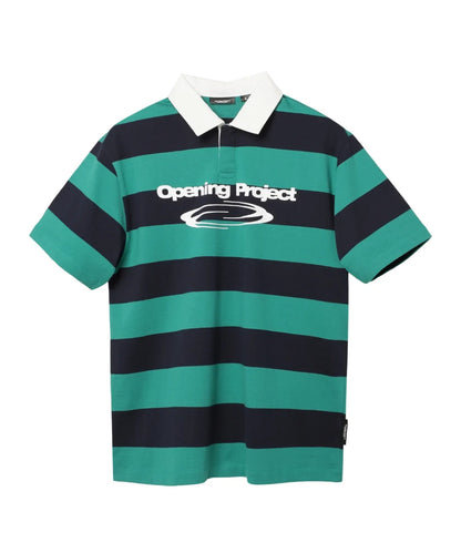 [Ive Rei Pick] Opening Project Identity Stripe Collar Half T Shirt