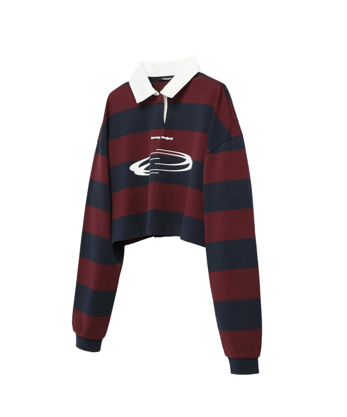 [Ive Rei Pick] Opening Project W Identity Stripe Collar T-Shirt