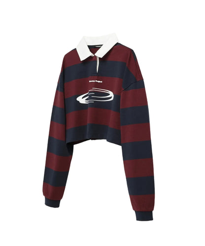 [Ive Rei Pick] Opening Project W Identity Stripe Collar T-Shirt