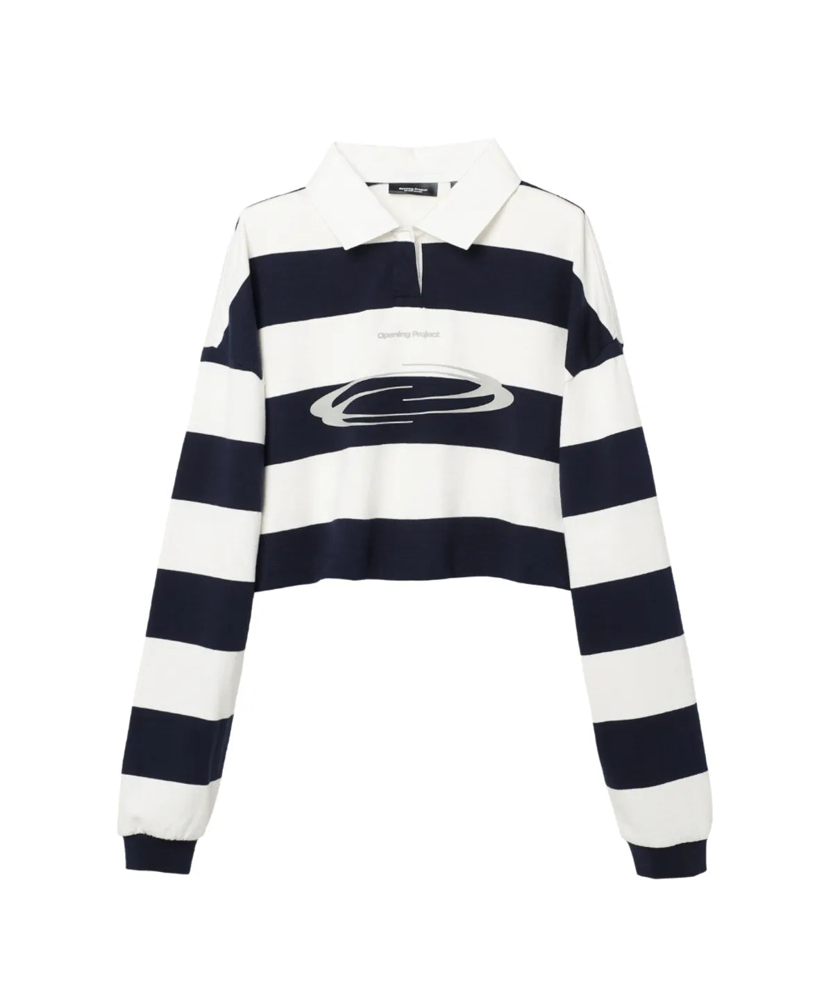 [Ive Rei Pick] Opening Project W Identity Stripe Collar T-Shirt