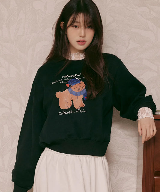 [Ive Wonyoung Worn] RolaRola Beanie Puppy Sweatshirt
