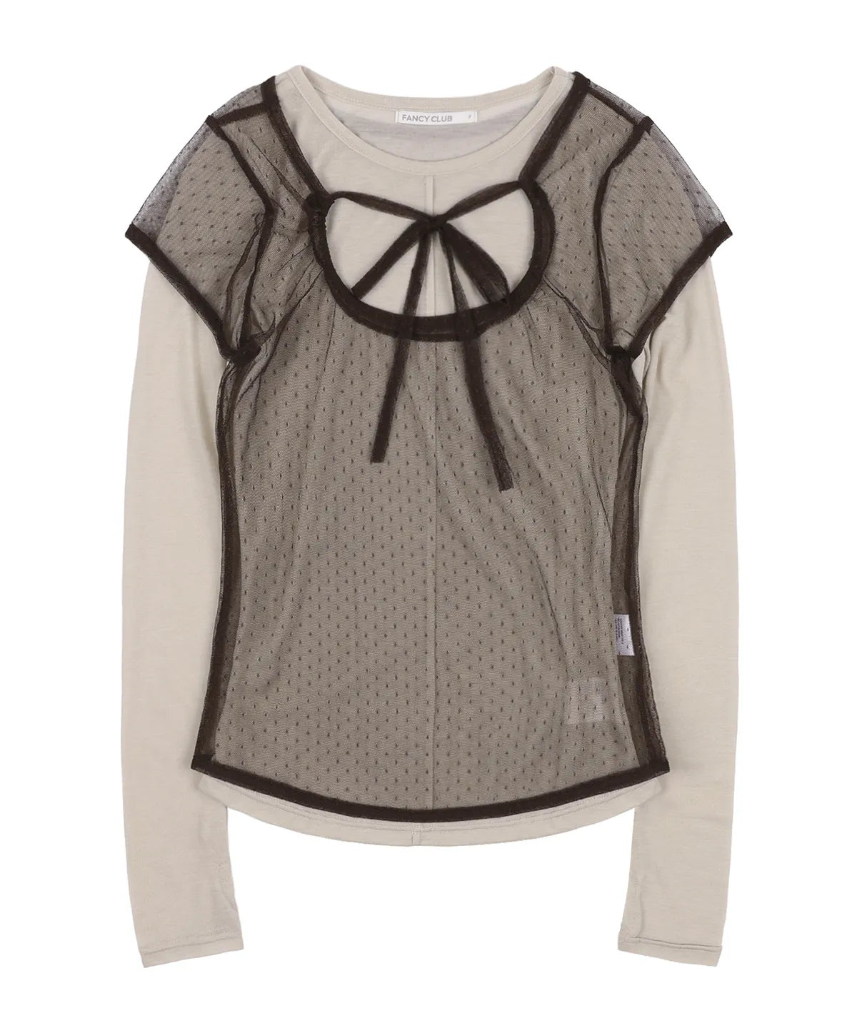 [Hearts2Hearts' Jiwoo Worn] Fancy Club 3-WAY Dot Layered Long Sleeve