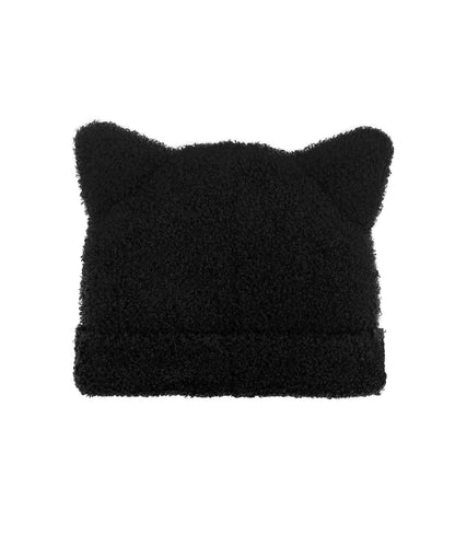 OY Boucle Ears Beanie - Black