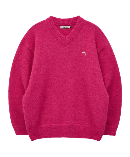 [THE BOYZ Juyeon Worn] Wai Kei Dolphin Hairy V-Neck Knit