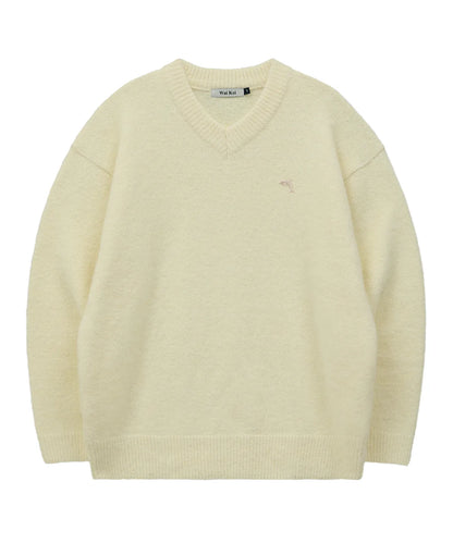 [THE BOYZ Juyeon Worn] Wai Kei Dolphin Hairy V-Neck Knit