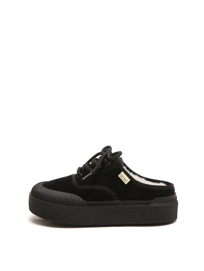 Macmoc Ddubi Cowhide Winter Mule Slider 3.5cm