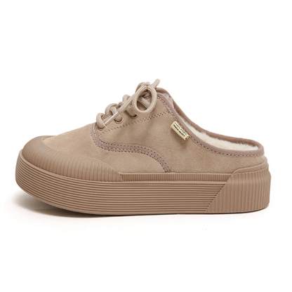 Macmoc Ddubi Cowhide Winter Mule Slider 3.5cm