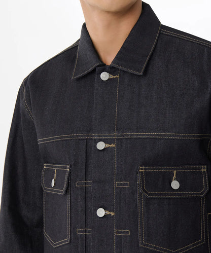 [Lee Do-hyun Pick] 25FW MS Selvedge Denim Trucker Jacket 2 - Deep Indigo