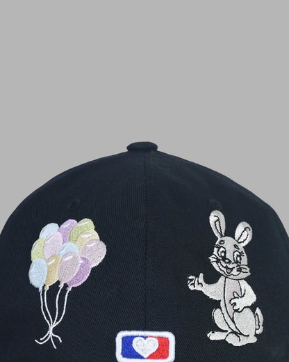 [Nmixx Haewon Worn] The Museum Visitor Rabbit Embroidery Cap