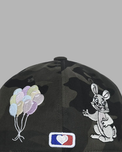 [Nmixx Haewon Worn] The Museum Visitor Rabbit Embroidery Cap