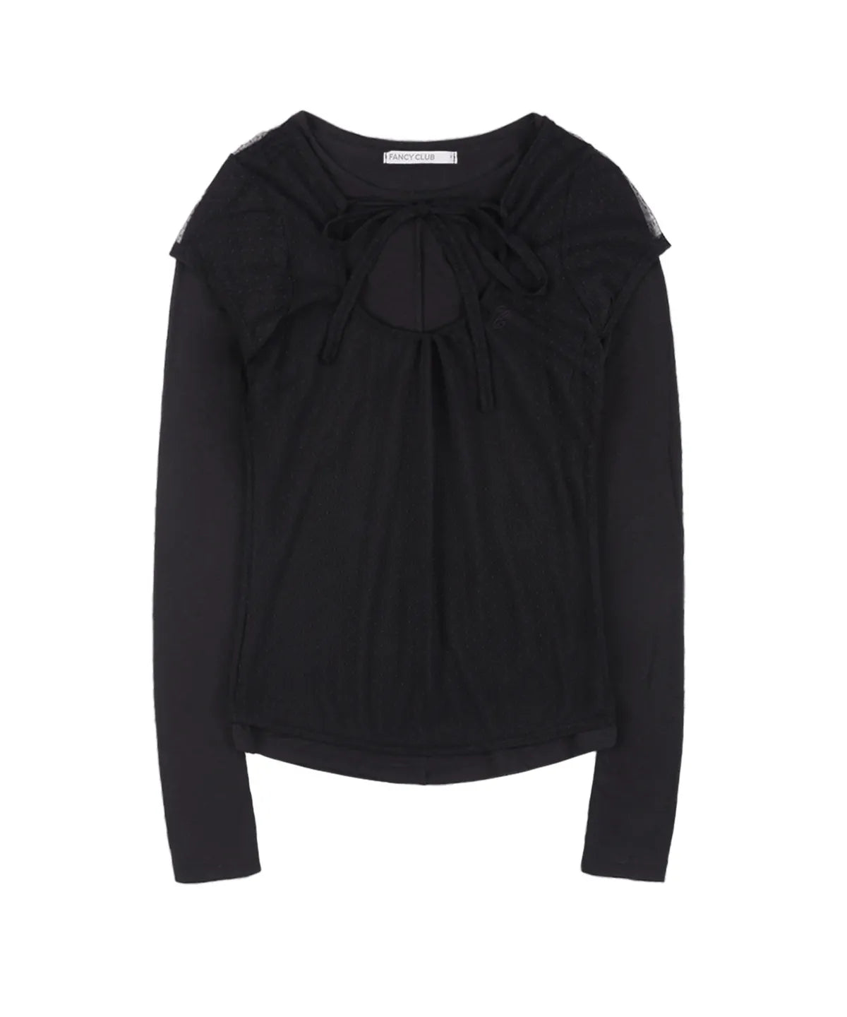 [Hearts2Hearts' Jiwoo Worn] Fancy Club 3-WAY Dot Layered Long Sleeve