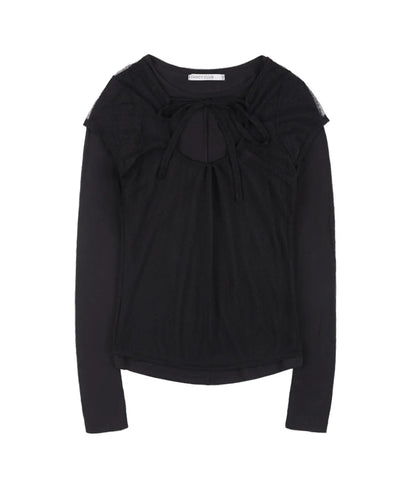 [Hearts2Hearts' Jiwoo Worn] Fancy Club 3-WAY Dot Layered Long Sleeve