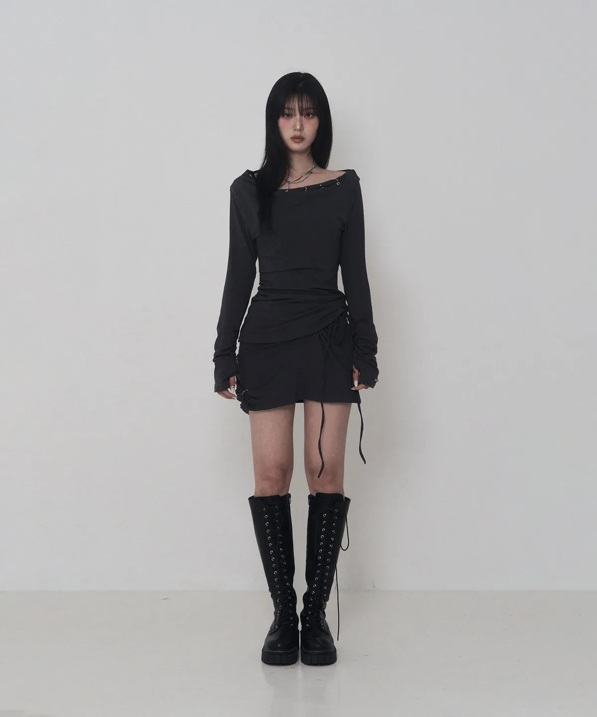 ETRE AU SOMMET Piercing Drape Set-Up Long Sleeve