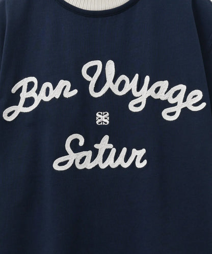 [Kpop Fave Pick] Satur Logo Embroidered Voyage Short Sleeve T-Shirt