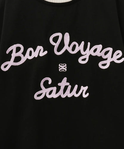 [Kpop Fave Pick] Satur Logo Embroidered Voyage Short Sleeve T-Shirt