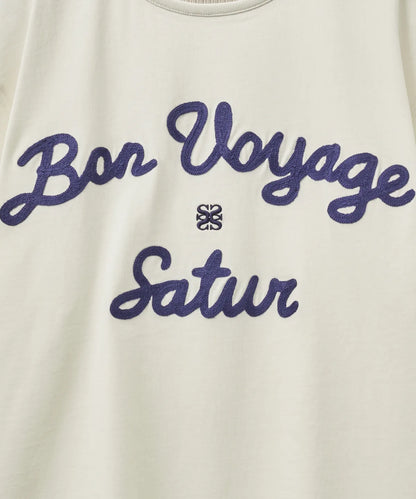 [Kpop Fave Pick] Satur Logo Embroidered Voyage Short Sleeve T-Shirt