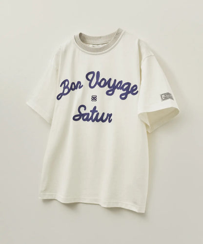 [Kpop Fave Pick] Satur Logo Embroidered Voyage Short Sleeve T-Shirt