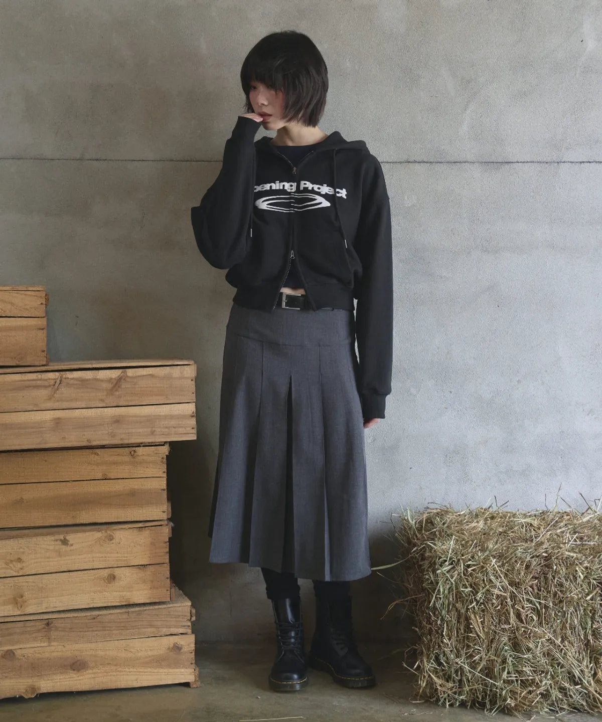 [Ive Rei Pick] Opening Project W Identity Hoodie Zip-up
