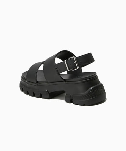 [Ive wonyoung Worn] Tommy Jeans Sashi Leather Platform Sandals
