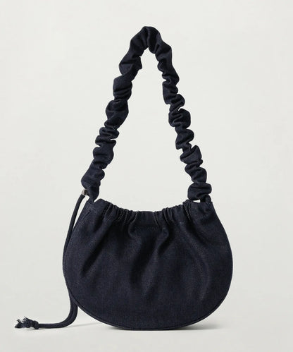 [Park Gyu-young Pick] Satur Scrunchie Small Denim Shoulder Bag Indigo
