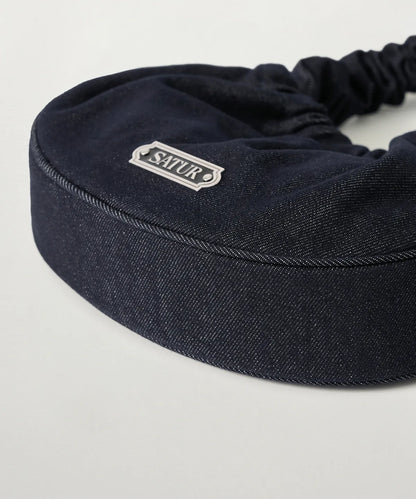 [Park Gyu-young Pick] Satur Scrunchie Small Denim Shoulder Bag Indigo