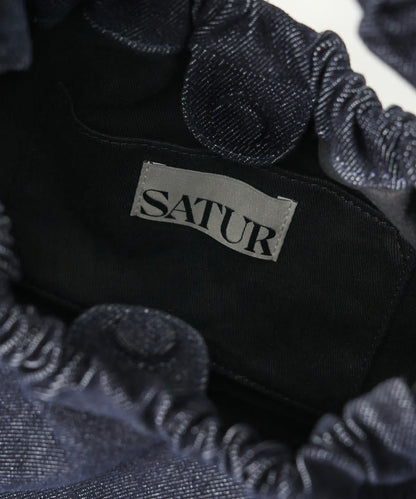 [Park Gyu-young Pick] Satur Scrunchie Small Denim Shoulder Bag Indigo