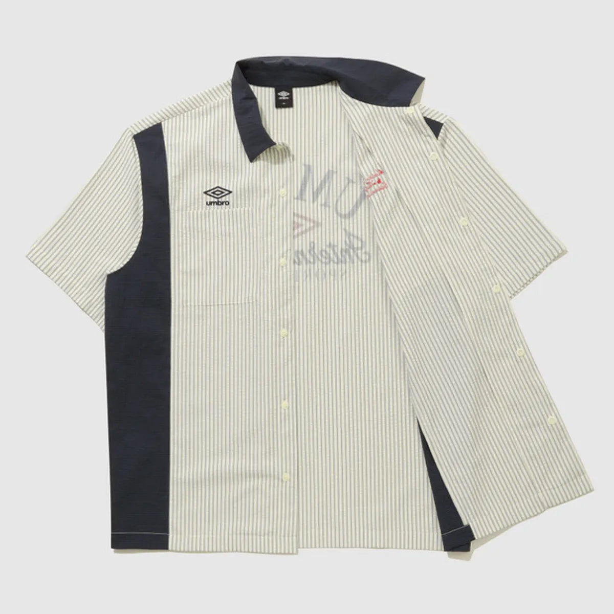 韓国*UMBRO■Seersucker Short-sleeved Piste DAY6 x Umbro] Seersucker Short-Sleeve Shirt – White – SEOUL