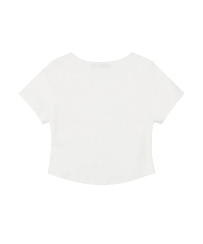 [Ive Rei Pick] Opening Project W Squareneck Cropped Symbol T Shirt