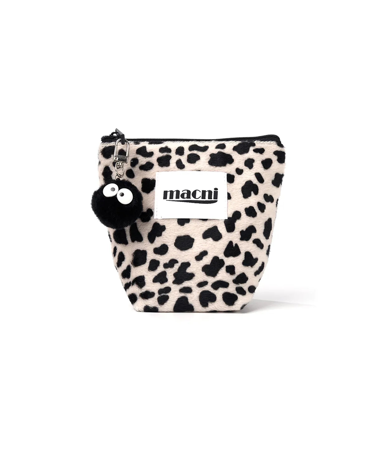Macni - Glossy String Bag, Leopard Pouch & Mini Rabbit Keyring Set