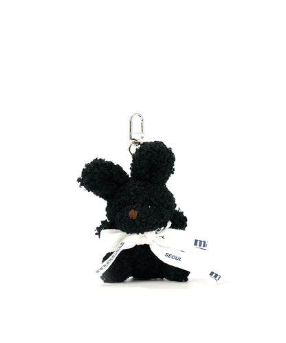 Macni - Glossy String Bag, Leopard Pouch & Mini Rabbit Keyring Set