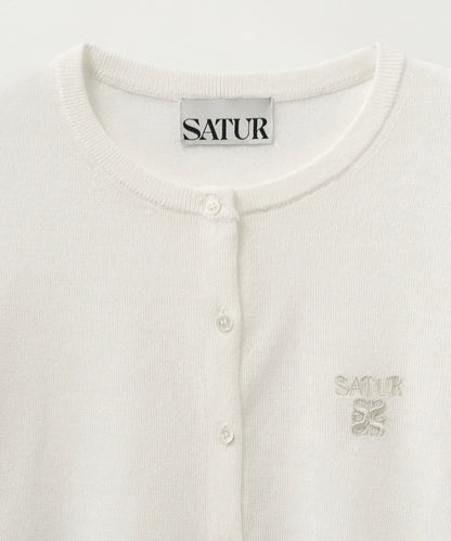 [Park Gyu-young wearing] Satur (W) Sheer Linen Long Sleeve Cardigan