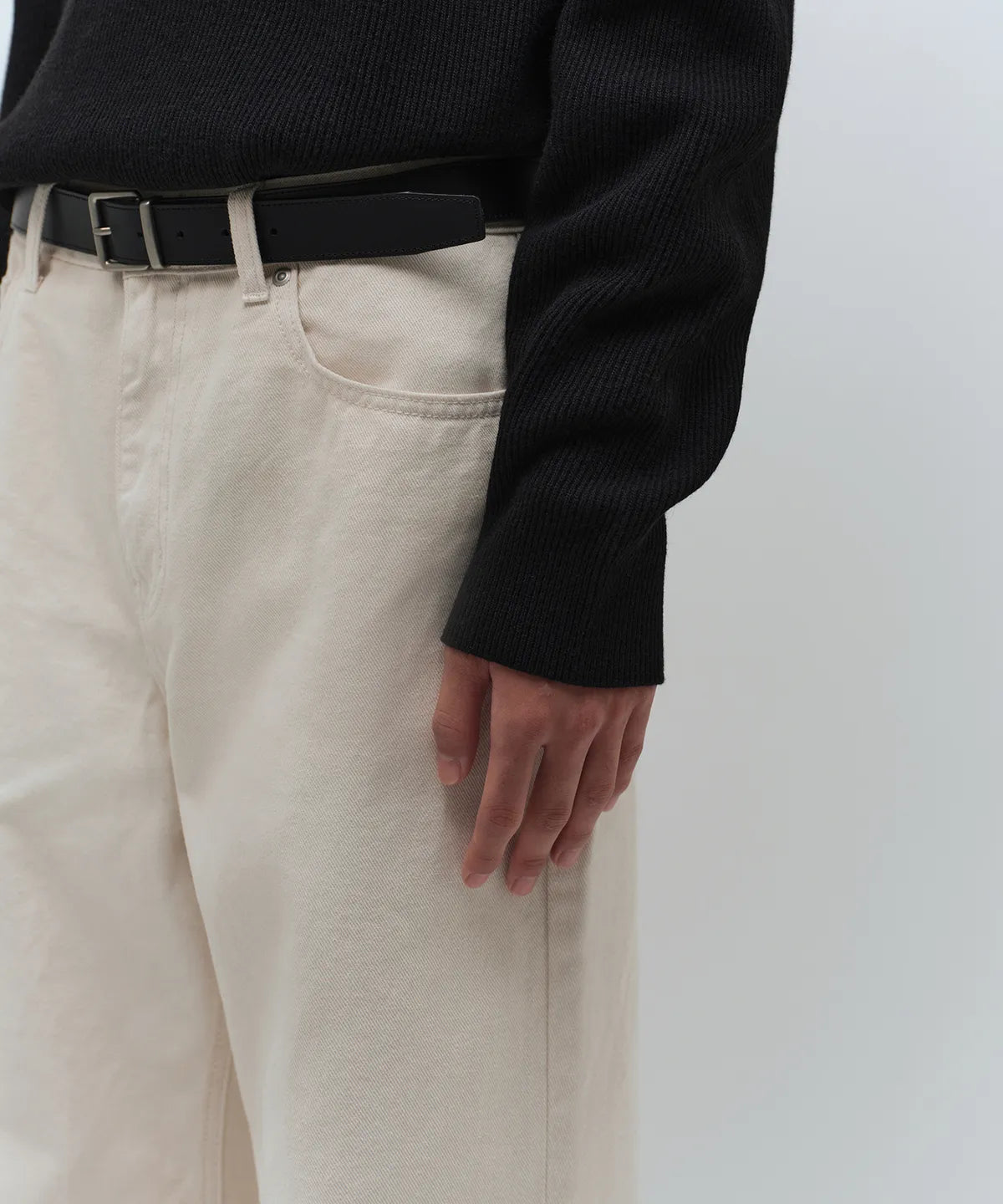 [Lee Do-hyun Pick] 25FW MS Minimal Ribbed Crew Neck Knit-Black