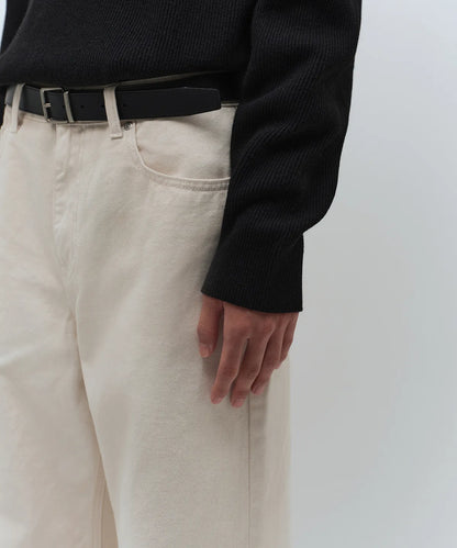 [Lee Do-hyun Pick] 25FW MS Minimal Ribbed Crew Neck Knit-Black