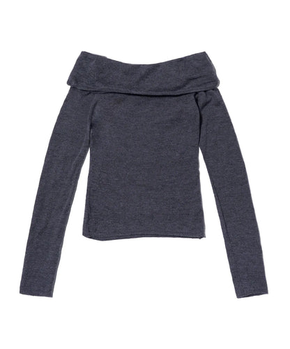 YOUHEE Basic Off Shoulder Knit